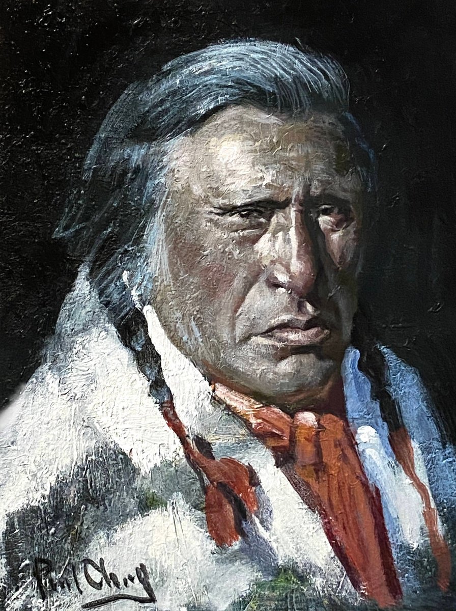  N.a. Indian Man No. 50 By Paul Cheng, 12 X 16, Artwork For Sale On Artfinder