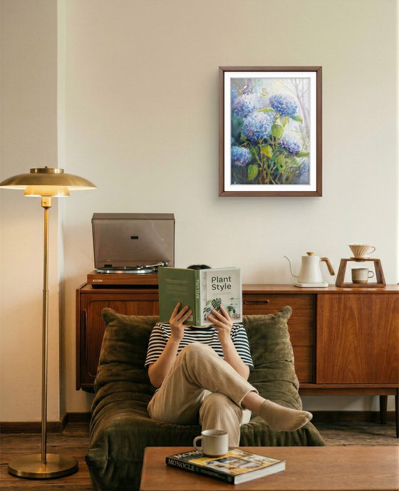 Blue Hydrangeas flowers