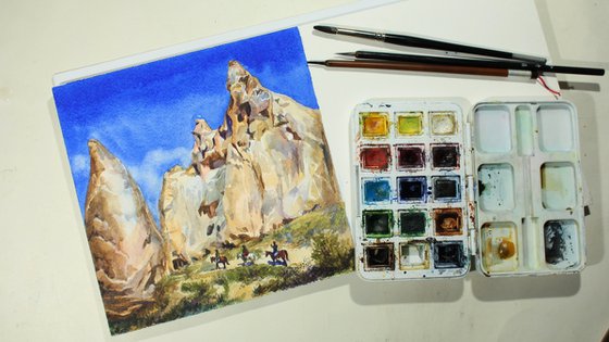 Cappadocia landscape painting