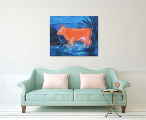 The Orange Ghost Cow
