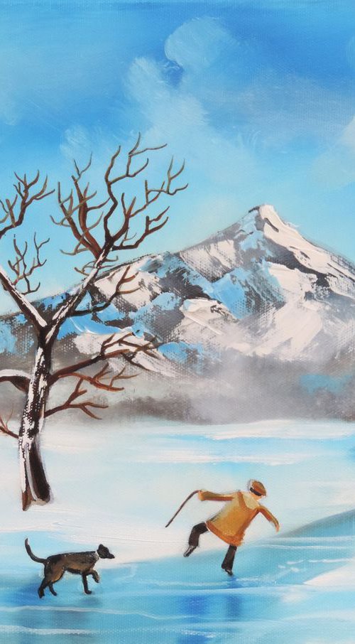 Slipping on the ice by Gordon Bruce