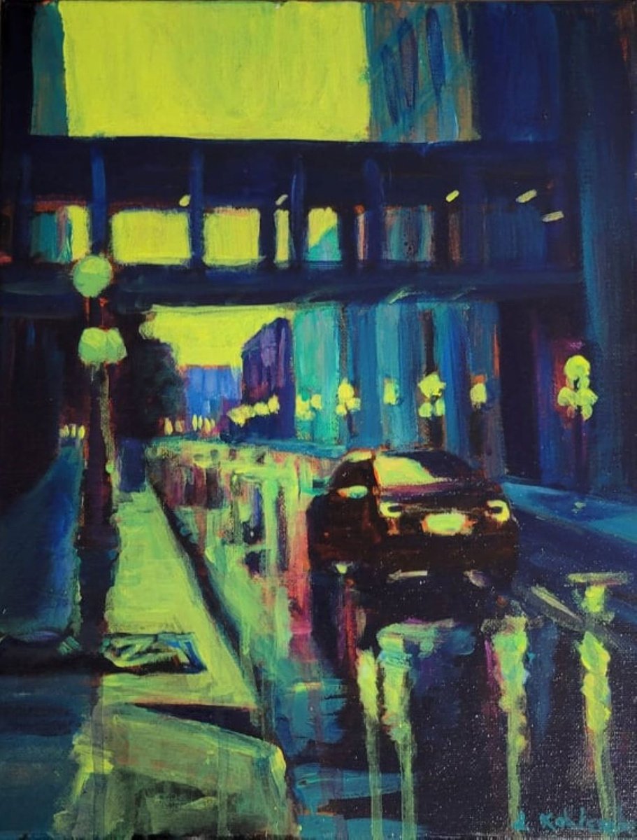 Lime Zydeco Street by Leah Kohlenberg Fine Art