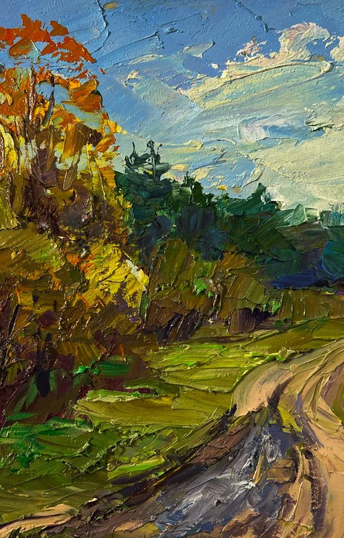 Road through the Autumn Forest by Boris Serdyuk