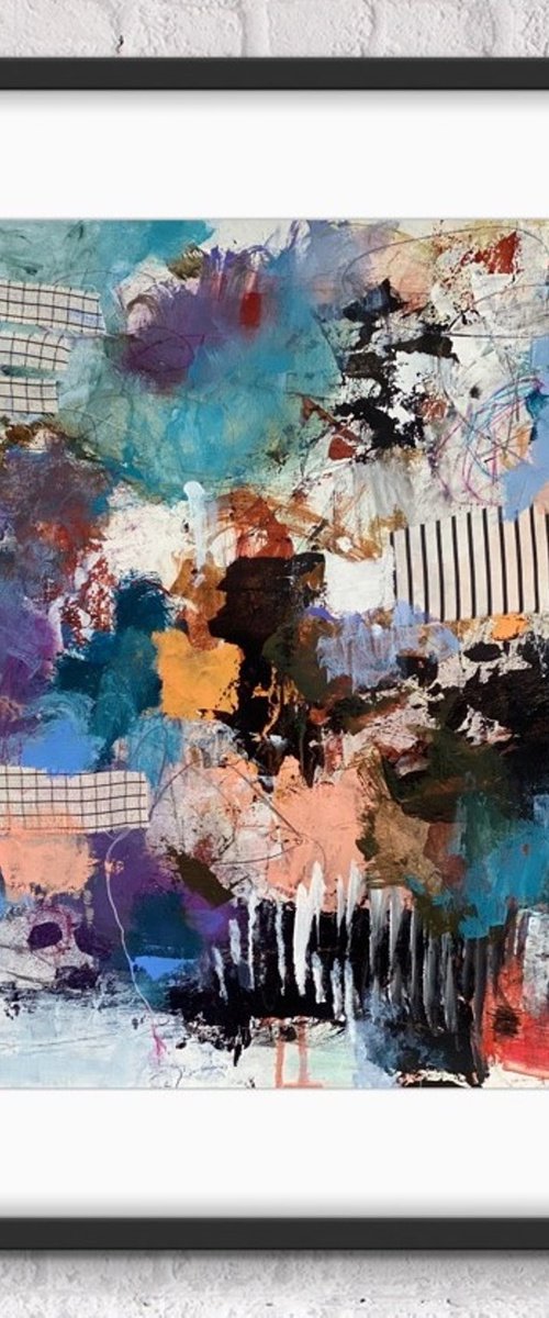 Not For the Timid - Bold Abstract Expressionism Collage by Kat Crosby