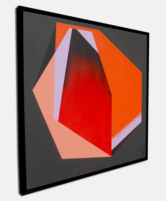 Diamond orange marble