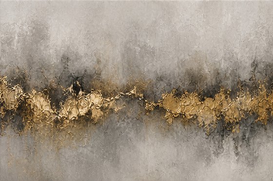 Abstract Gold Light in Gray Ash