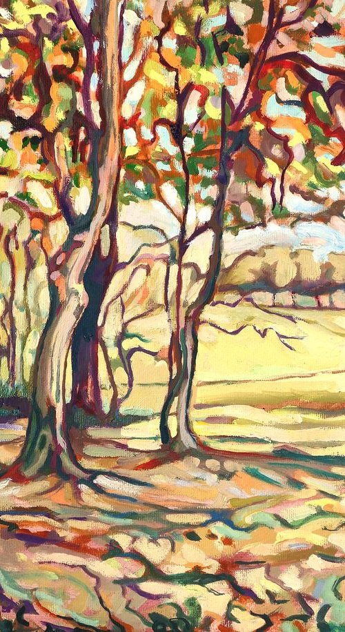 Autumn Copse by Guy  Pickford