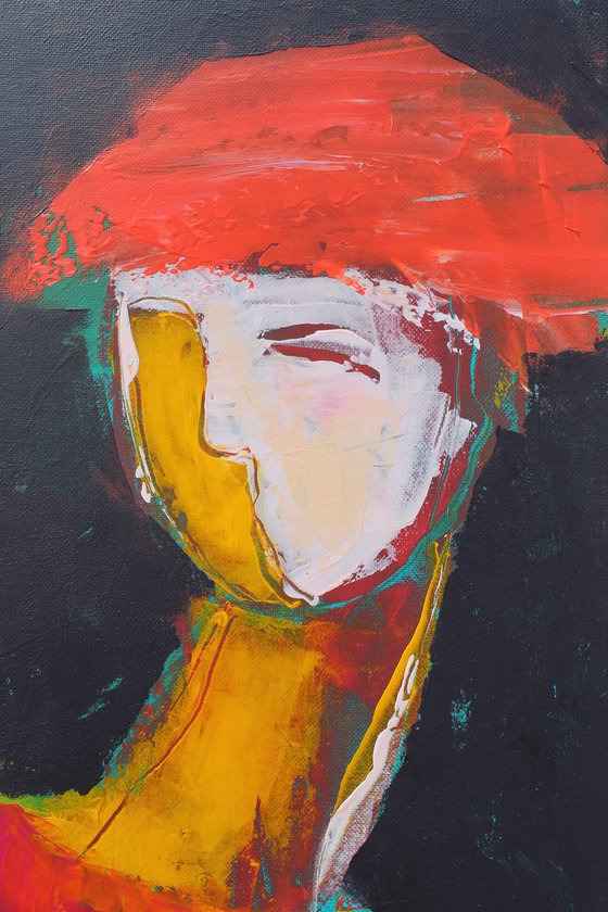 Portrait of a lady in a hat.
