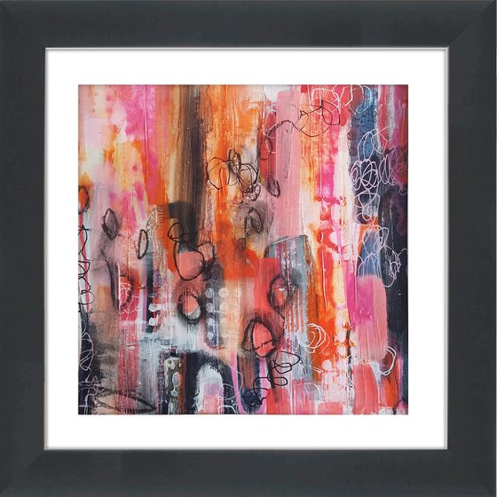 Abstraction #15 - Framed and ready to hang - original abstract painting