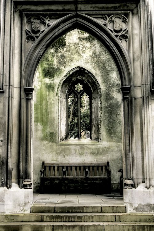 Church window : Take a seat  (Limited edition  1/50) 12X18 by Laura Fitzpatrick