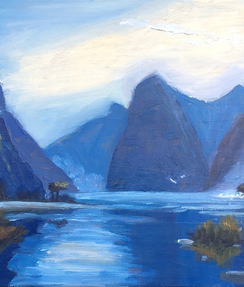 Landscape with rocks by Elena Sokolova