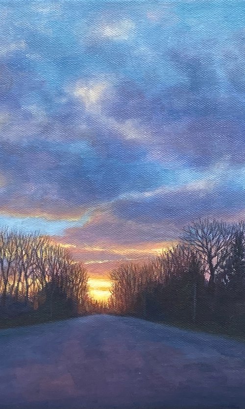 Sunrise on the Way to London by Diana Sandetskaya