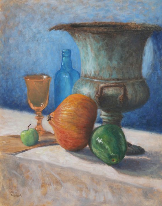 Still Life with Squash and Avocado