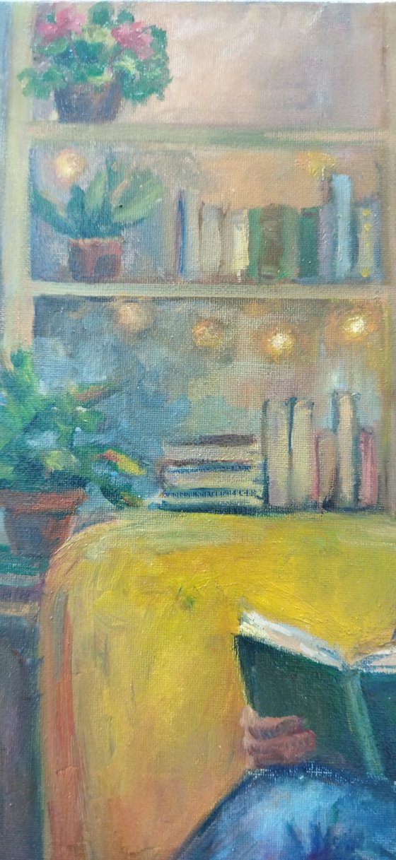 Reading a book