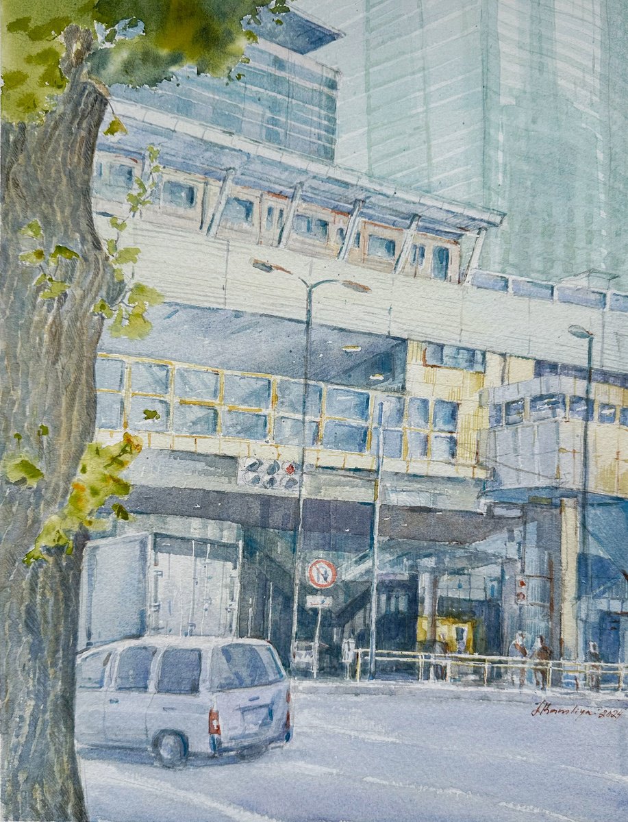 Impressionistic Watercolour , Layered City By Leyla Kamliya, 12 X 16, Artwork For Sale On Artfinder