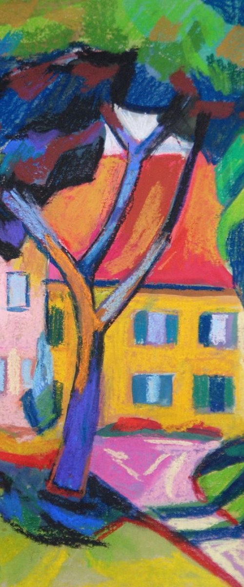 Village house / 36.4 X 32 CM by Maja Đokić Mihajlović