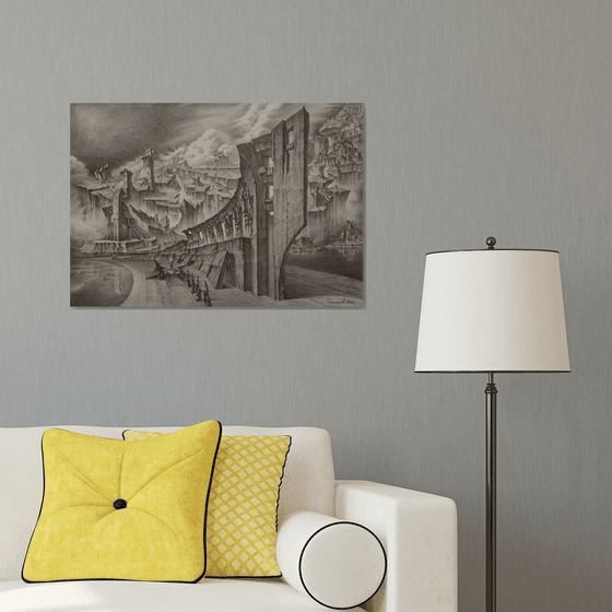 Mistycal Landscape. Architectural Fantasy.