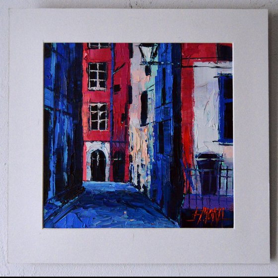 Trinite Square - contemporary impressionist palette knife oil painting