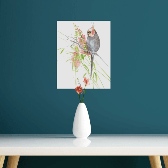 Cockatiel parrot Painting