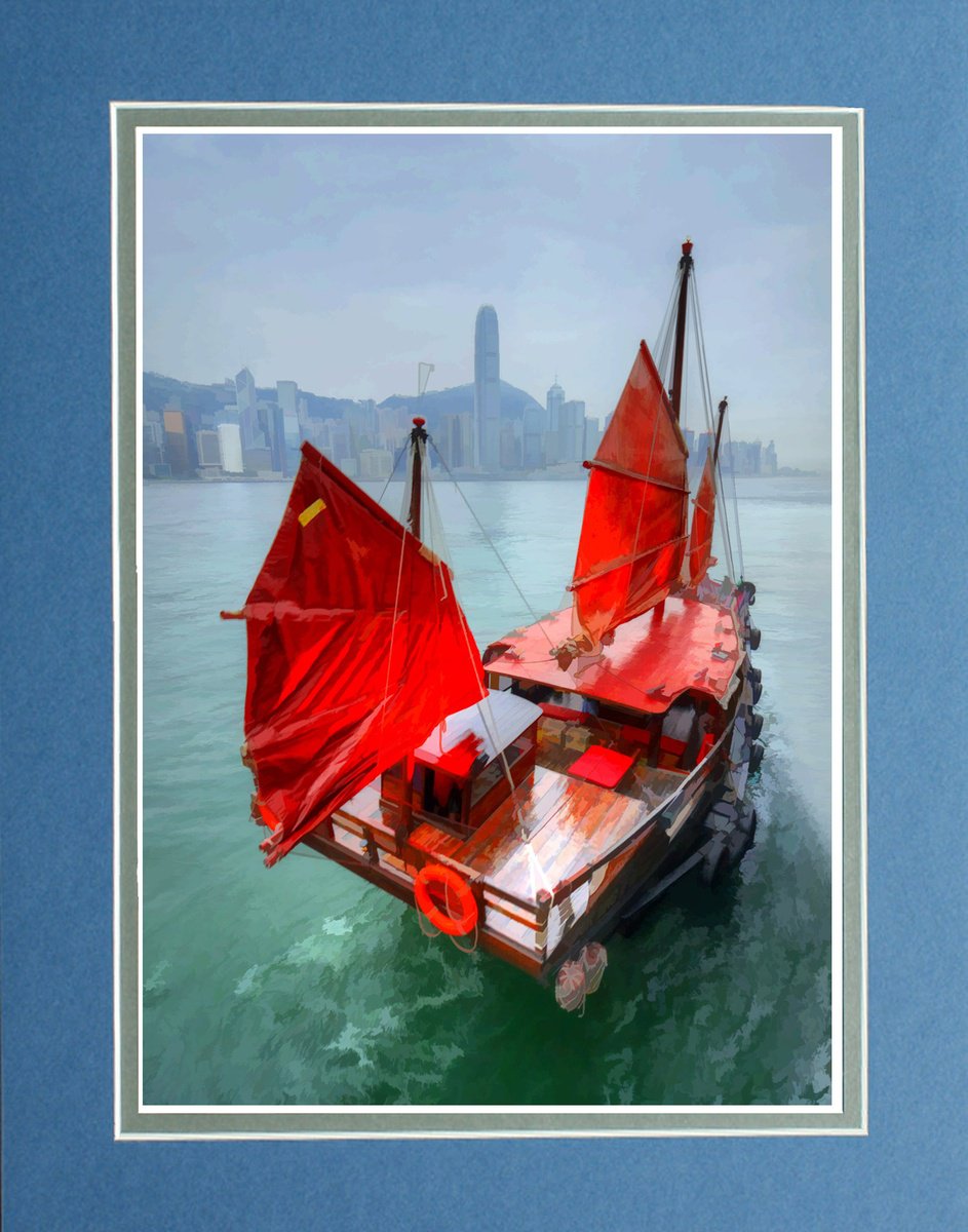 Hong Kong Junk Boat by Robin Clarke