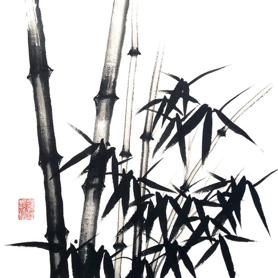 The magic of the bamboo forest - Bamboo series No. 2109 Oriental Chinese Ink Painting