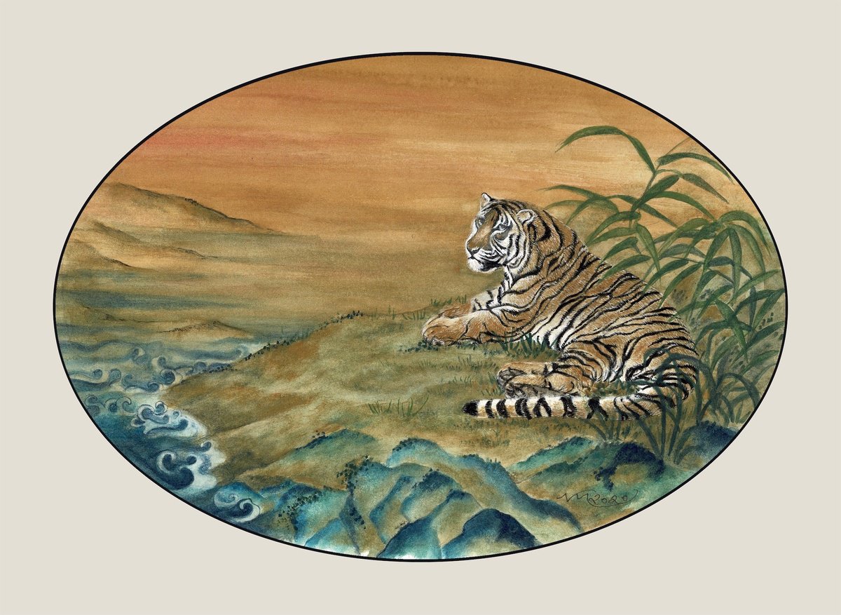 Gazing Tiger by Nicola Mountney