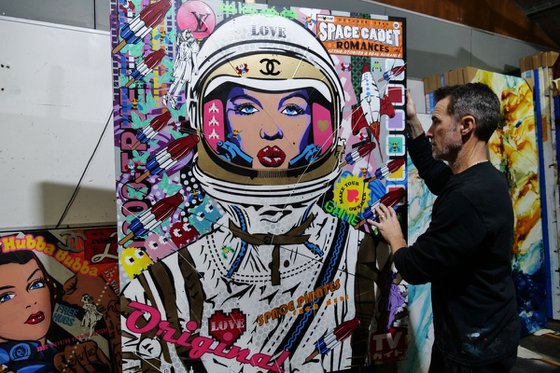 Cadet Monroe 120cm x 150cm Space Cadet Textured Urban Pop Art