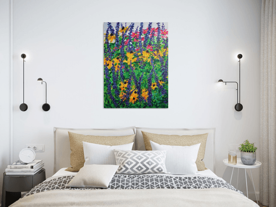 Flower Festival I /  ORIGINAL ACRYLIC PAINTING