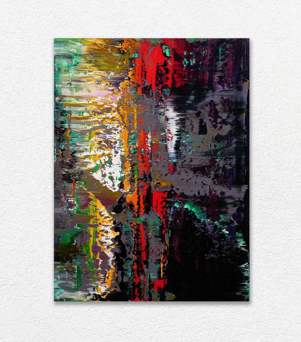 Organic Abstract Oil Painting By Vadim Shamanov, 15 X 20", Echoes Of Resonance Iii, Original Artwork