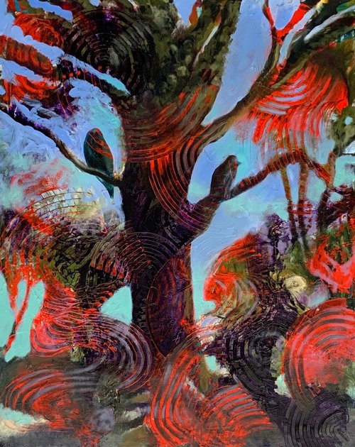 Birds in Tree XI by Russell Vanecek