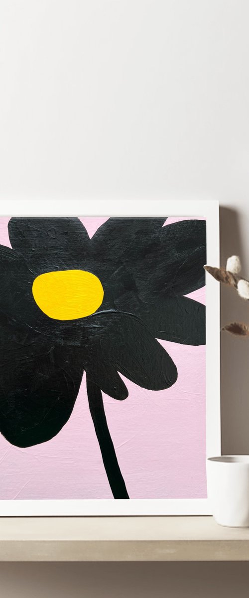 Minimalist Black Flower by Sasha Robinson