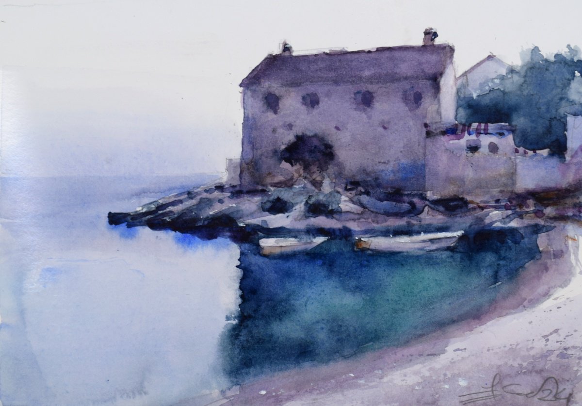 Adriatic hint by Goran Zigolic Watercolors