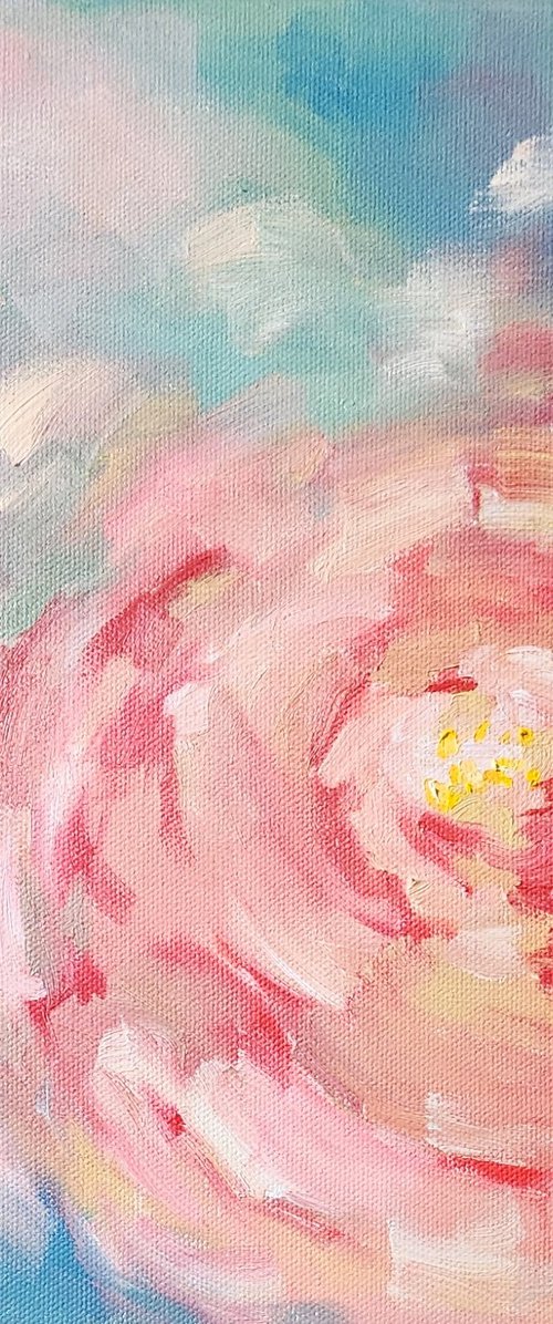 "Song" - Peony - Abstract by Katrina Case