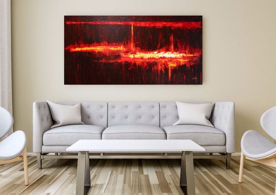 Burning Flames 24"x 48"