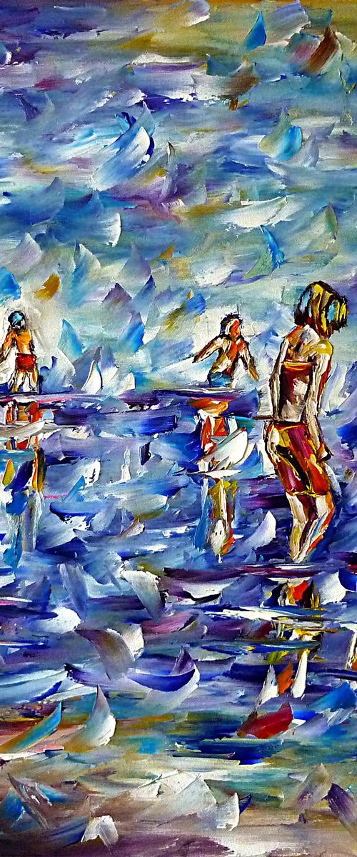 Children by the sea by Mirek Kuzniar