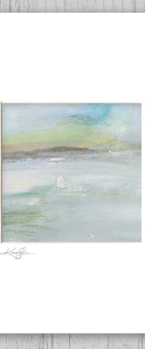Serene Dream 2019 - 15 - Mixed Media Abstract Landscape / Seascape Painting in mat by Kathy Morton Stanion by Kathy Morton Stanion
