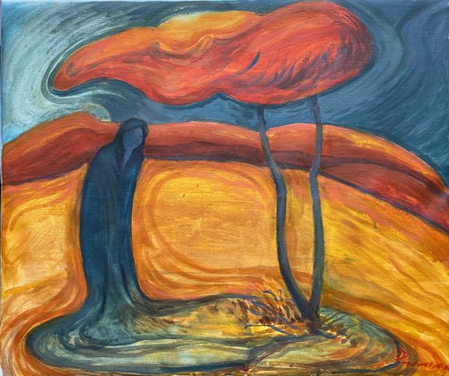 Melancholy by the Tree by Liubov Ro