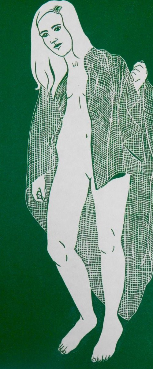 Nude in Green by Ellen Von Wiegand