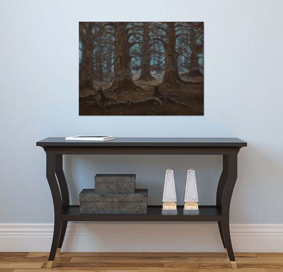 Mysterious Forest From The Fairy Tales Of My Childhood - forest landscape painting