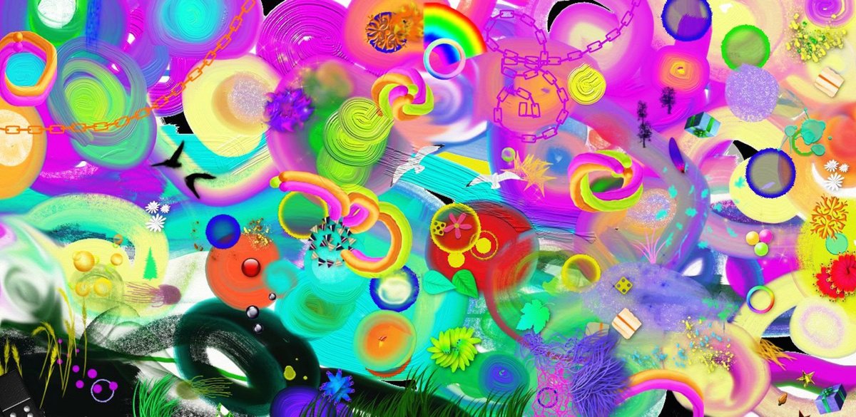 Organic Abstract Print By Galina Victoria, 40 X 23, The Best Is Yet To Come, Original Artwork