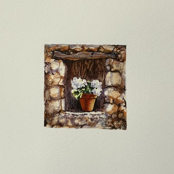 Cottage window miniature