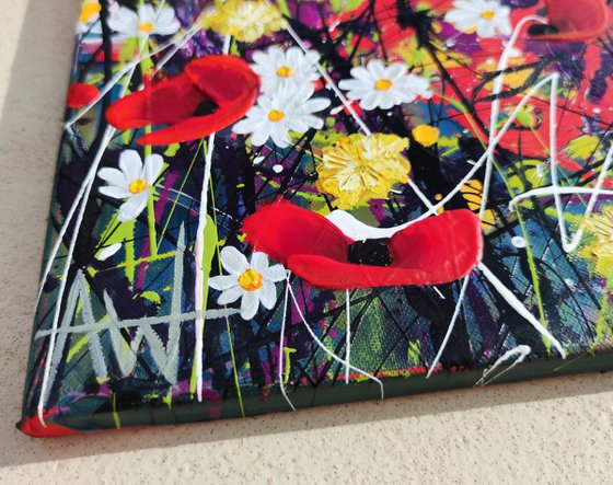 Wildlight Meadow; Abstract Floral Landscape