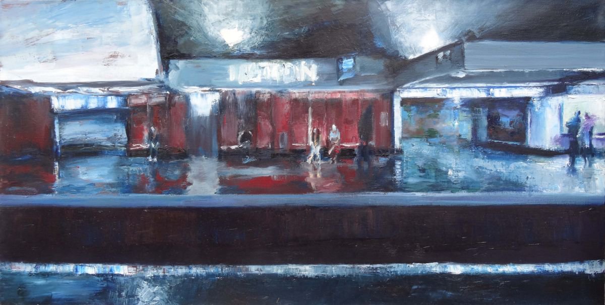 Expressive Oil Painting , Rer Juin15 By Manuel Leonardi, 47 X 24, Artwork For Sale On Artfinder