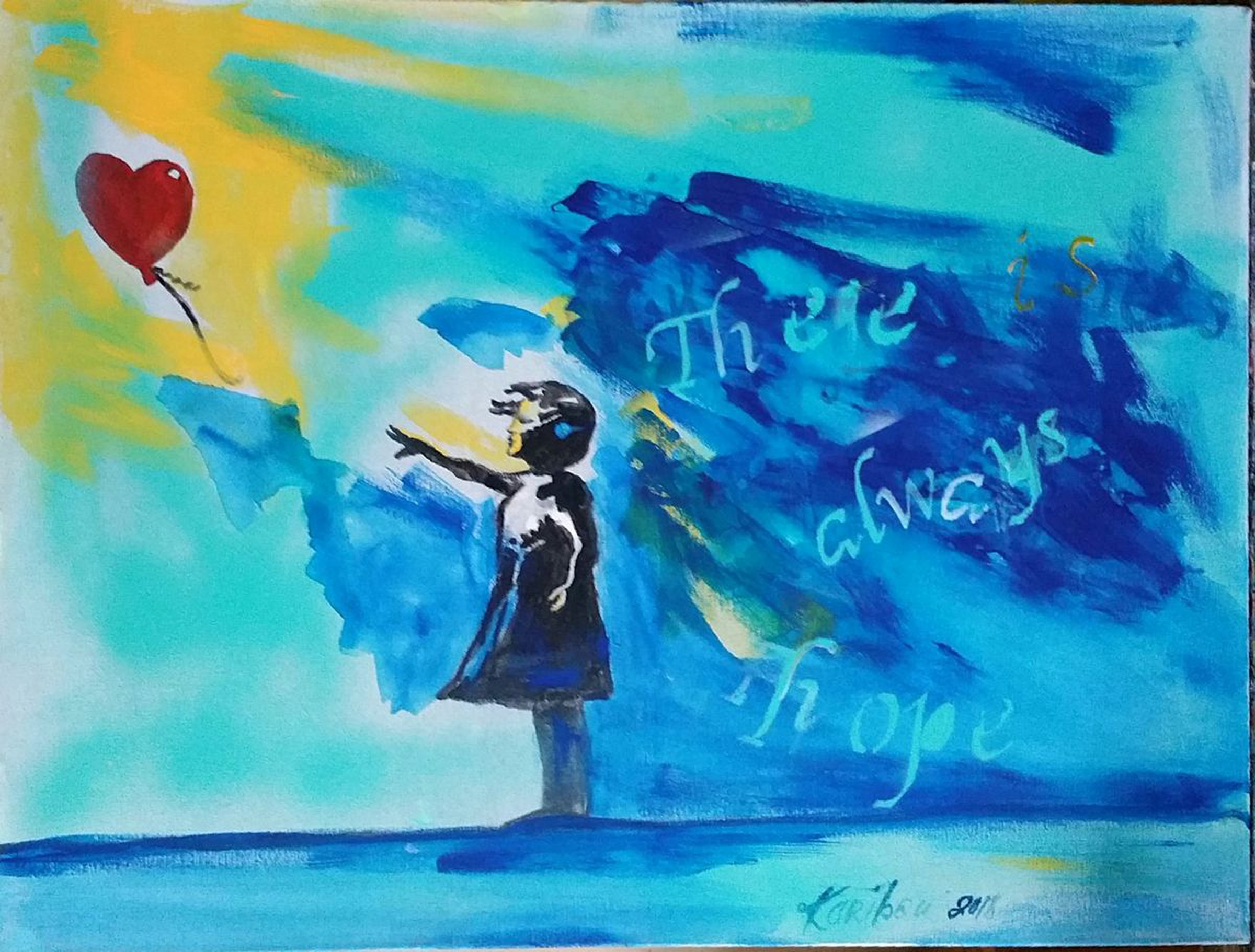 Abstract Street Artist A La Banksy Oil Painting Artfinder