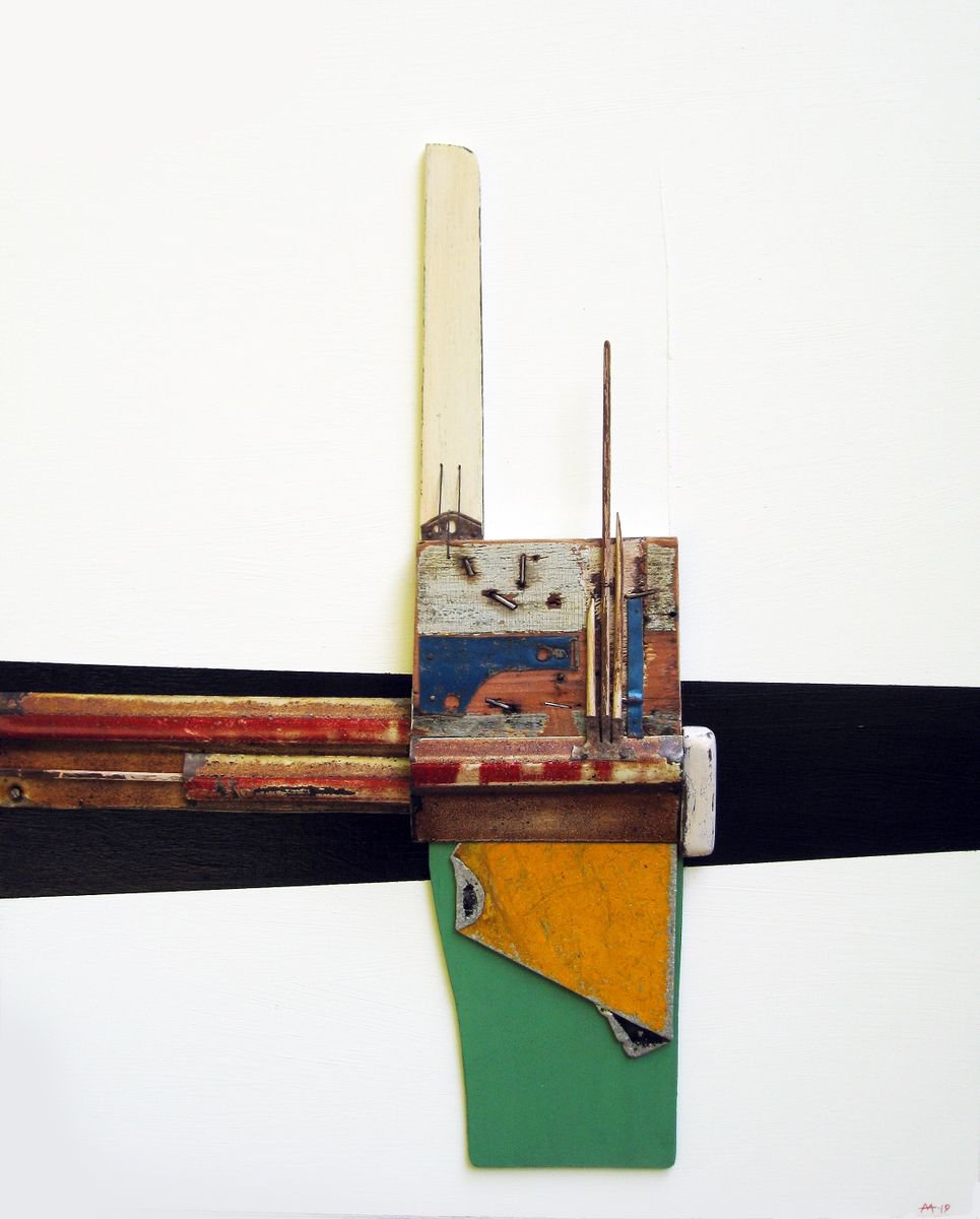 Geometric Abstract Collage By Mark Mazurczyk, 24 X 32", Os. 19, Original Artwork