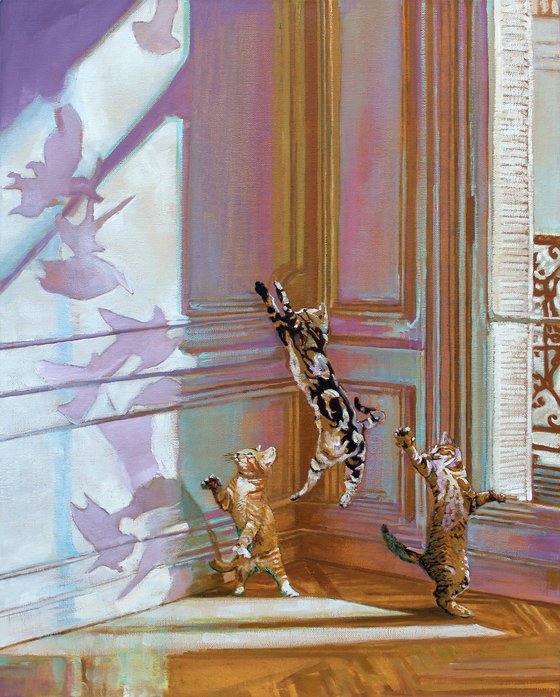 Parisian Kittys with bird shadows #2