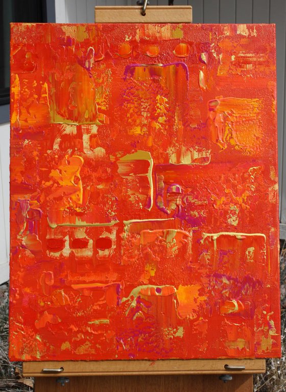 Red Yellow Gold Abstract Concept II