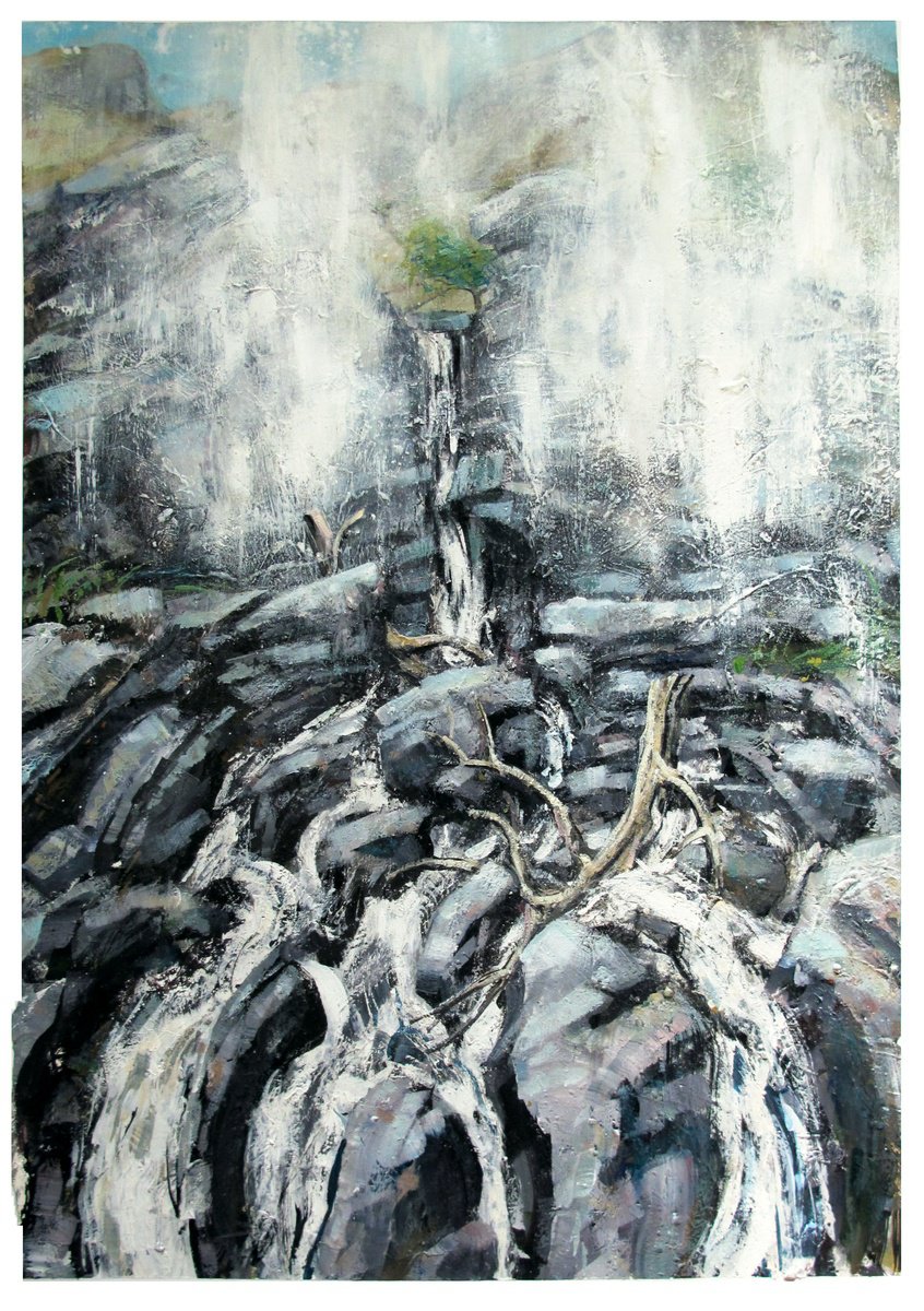 Landscape Painting By John Sharp, 22 X 31, Tree Fall 6, Original Artwork