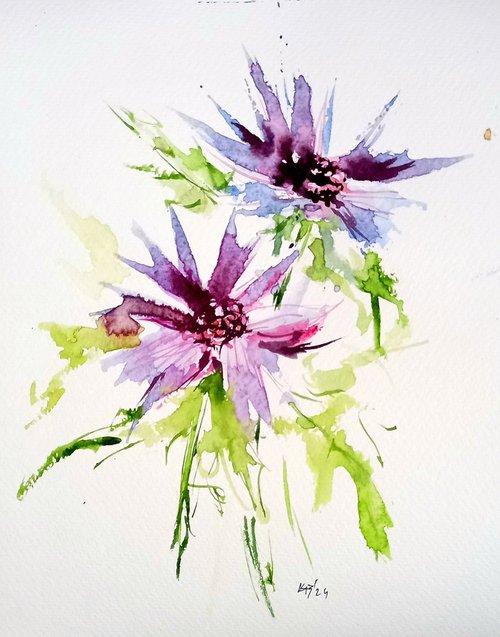 Little purple florals by Kovács Anna Brigitta