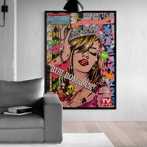 Candy Princess 140cm x 100cm Beauty Queen Textured Urban Pop Art